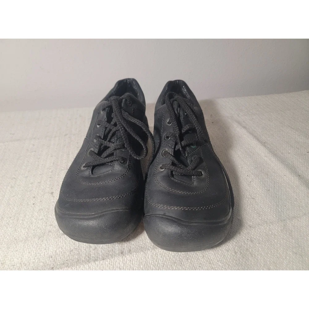 Keen Austin Shoes Men's US 9 Black Leather Oxford Hiking Hybrid Low Top Sneaker